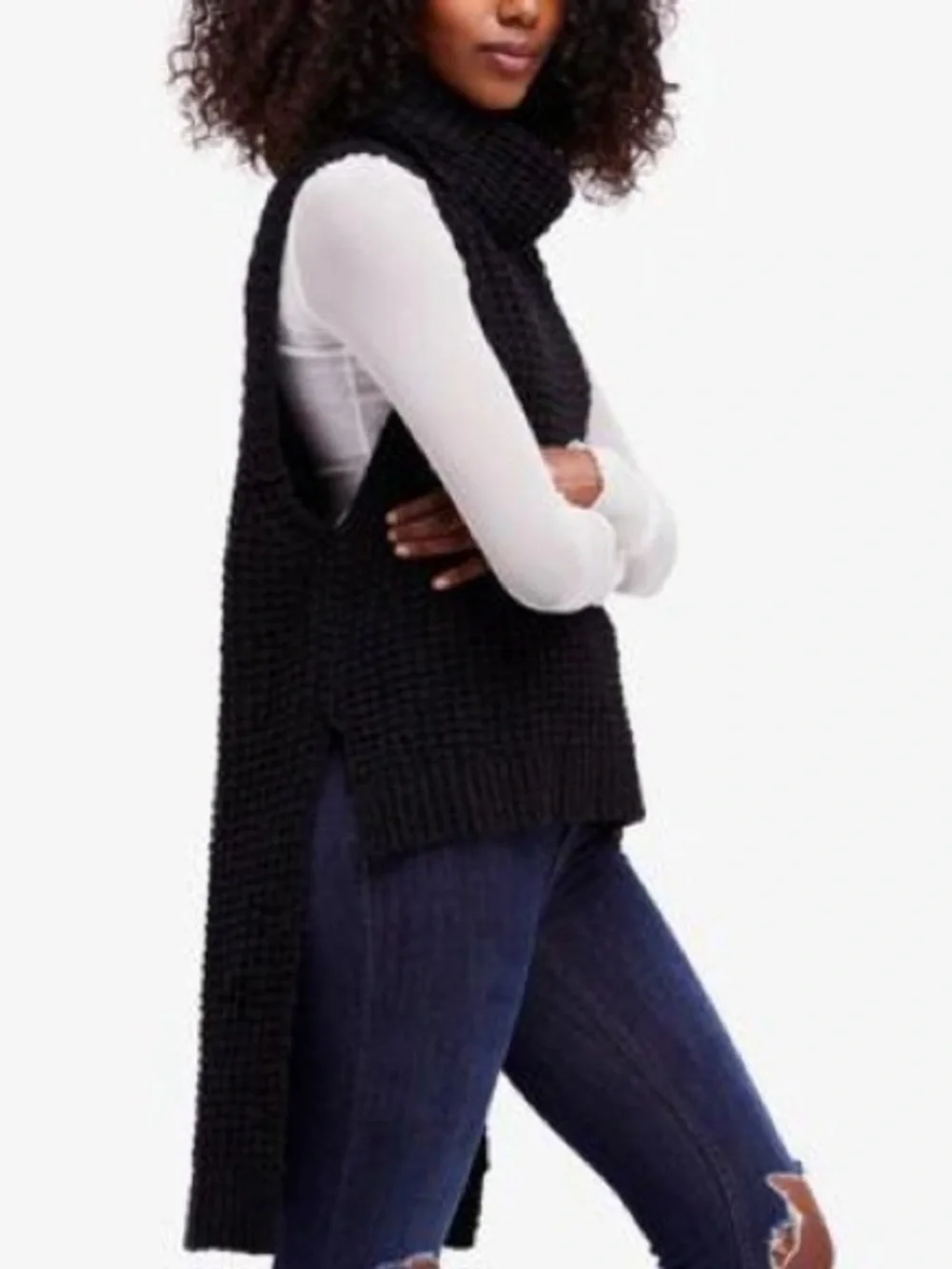Free People Skyscraper Sleeveless High Low Sweater